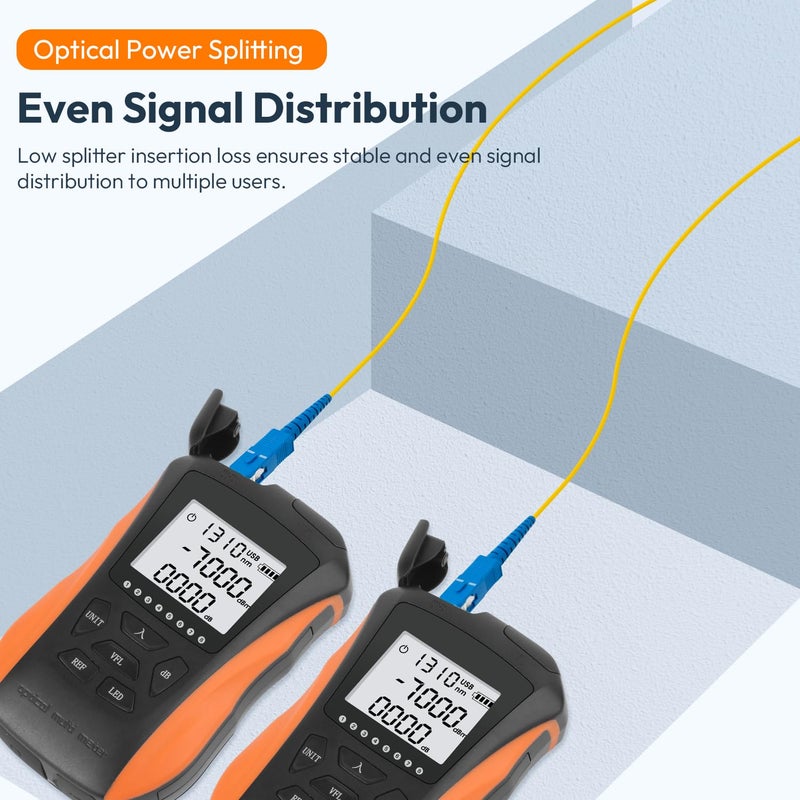 Duogalia موزع الألياف الضوئية SC/UPC PLC 1x8، موزع الألياف الضوئية لتوصيلات المنزل، الشبكة المحلية، غرف الشبكات، صندوق توزيع الألياف - Image 4